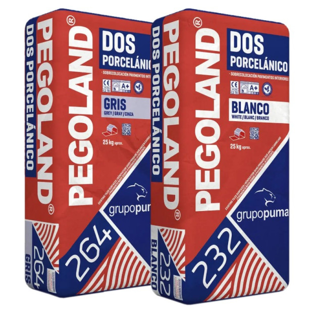 PEGOLAND 2 PORCELANICO BLANCO C2 TE 25KG