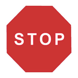 SEÑAL STOP MOPU 60x60CM