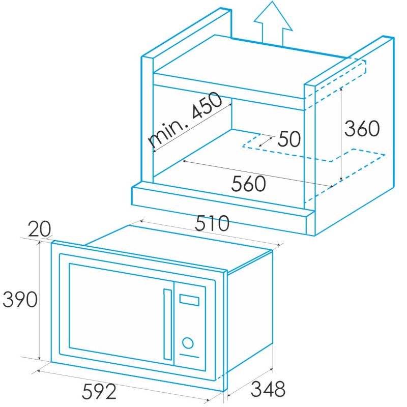 MICROONDAS EDESA INOX EMW-2320-IG X 23L