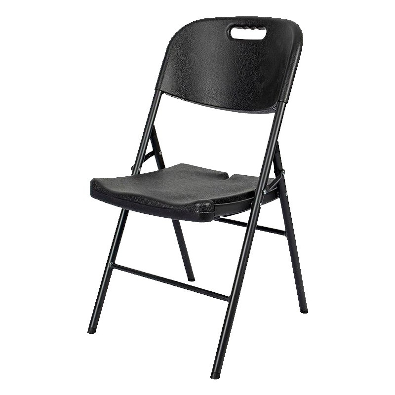 SILLA RESINA PLEGABLE NEGRA 44x46x83CM