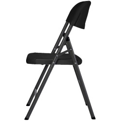SILLA RESINA PLEGABLE NEGRA 44x46x83CM