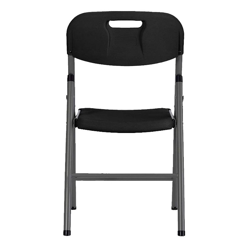 SILLA RESINA PLEGABLE NEGRA 44x46x83CM