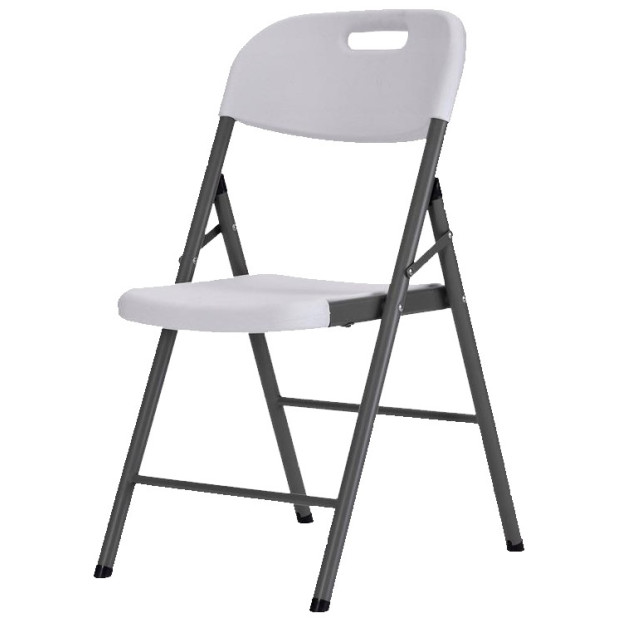 SILLA RESINA PLEGABLE BLANCA 44x46x83CM