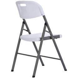 SILLA RESINA PLEGABLE BLANCA 44x46x83CM