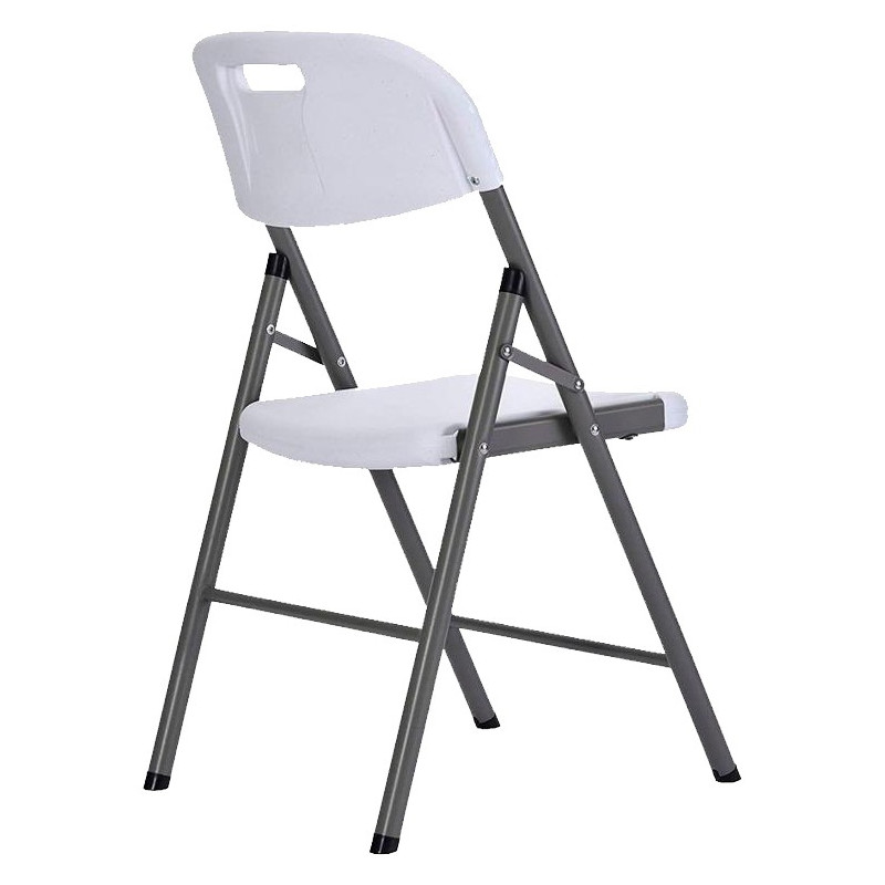 SILLA RESINA PLEGABLE BLANCA 44x46x83CM