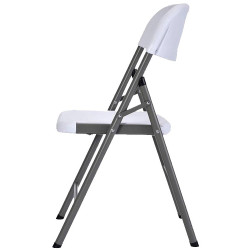 SILLA RESINA PLEGABLE BLANCA 44x46x83CM