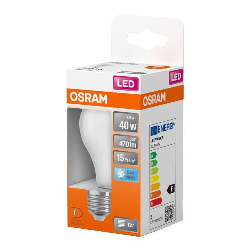 BOMBILLA LED STAR CLASSIC A 40 4,9W 840 230VFR E27