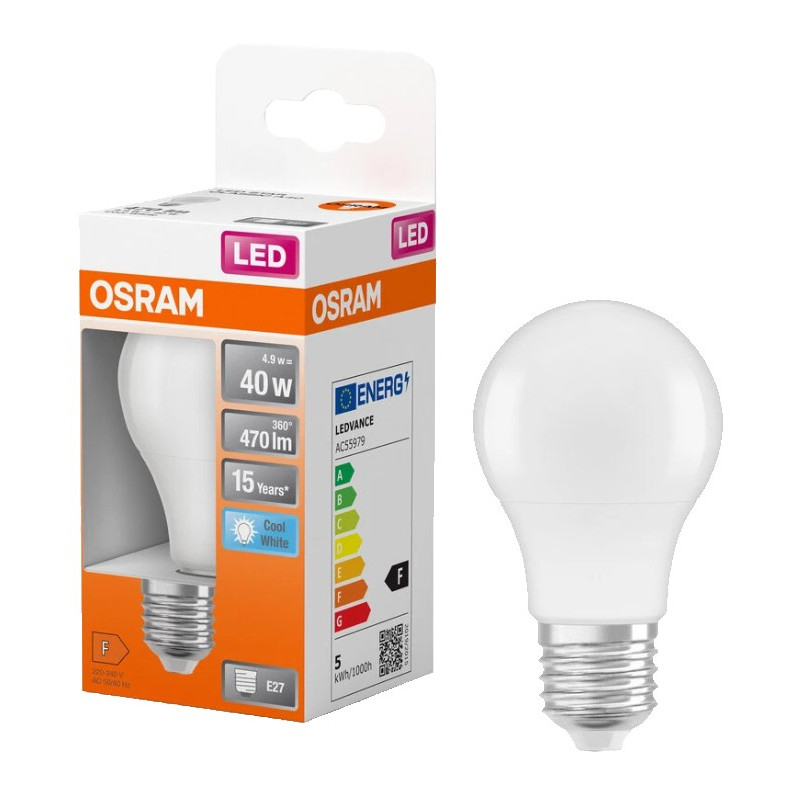 BOMBILLA LED STAR CLASSIC A 40 4,9W 840 230VFR E27