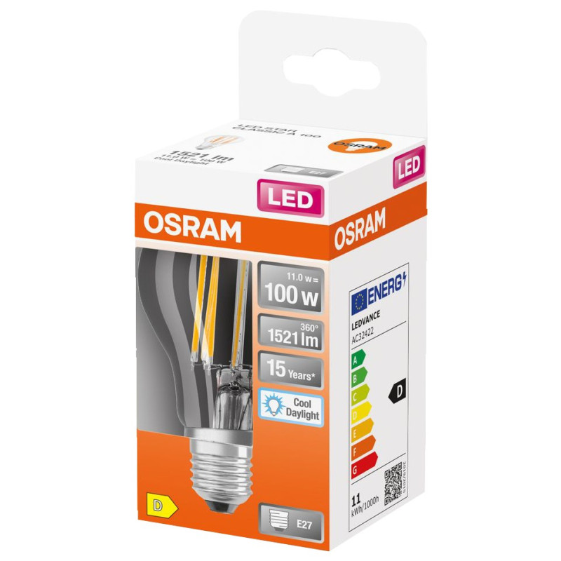 BOMBILLA LED STAR CLASSIC A 100 11W 865 230V FIL E27