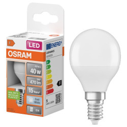 BOMBILLA LED STAR CLASSIC P 40 4,9W 840 230V FVR E14