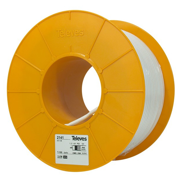 CABLE COAX T100 PLUS PVC ECA BLANCO (POR METRO)