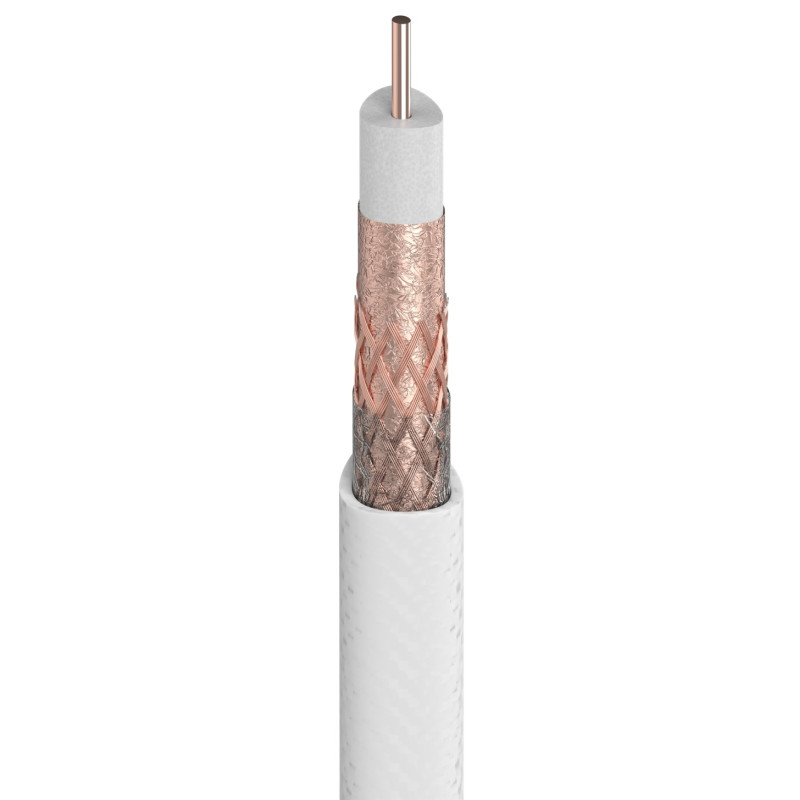 CABLE COAX T100 PLUS PVC ECA BLANCO (POR METRO)
