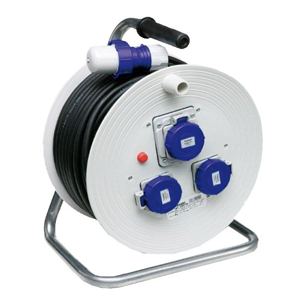 ENROLLACABLE 2P+TTL 3x2P+TTL 16A 250V IP55.25MTS