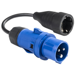 ADAPTADOR IND. 2P+T 16A 250V IP20 2P+T/CLAV(2P+TTL) 0,25M