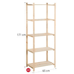 ESTANTERIA PINO NATURA NC-5-40 S/BARNIZ