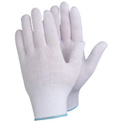 GUANTES ALGODON BLANCO T.9