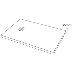 PLATO DUCHA CARGA MINERAL BLANCO BENOTTI 150x80x3.5CM