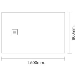 PLATO DUCHA CARGA MINERAL BLANCO BENOTTI 150x80x3.5CM