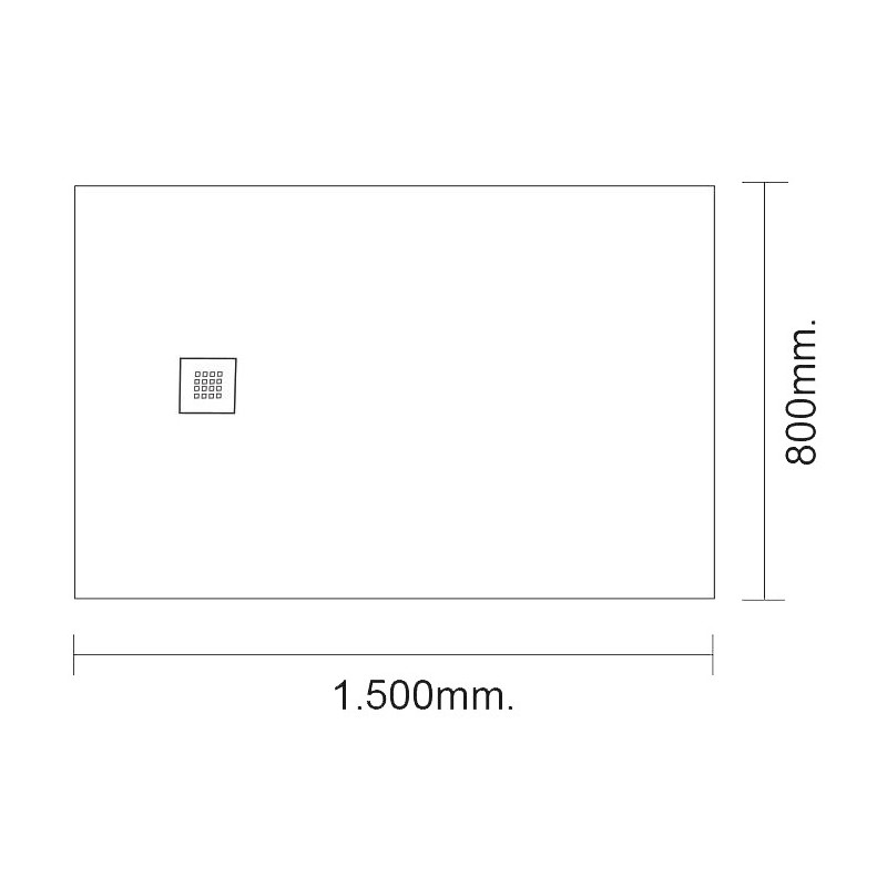PLATO DUCHA CARGA MINERAL BLANCO BENOTTI 150x80x3.5CM