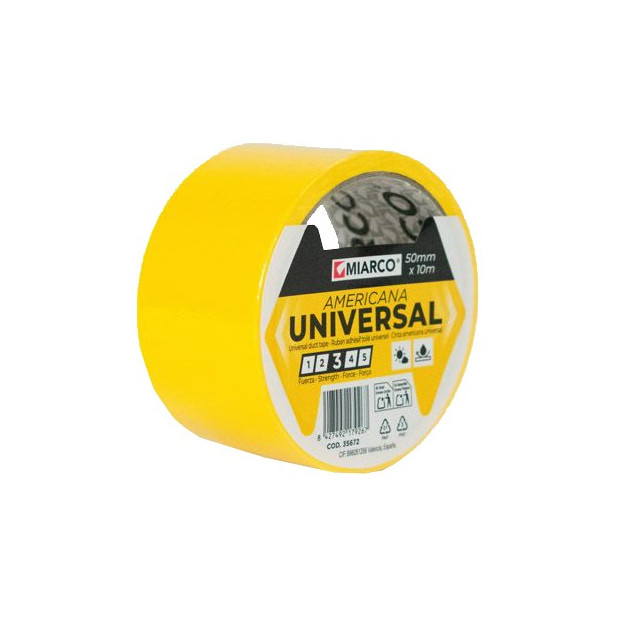 CINTA AMERICANA 50mm x 10Mts. AMARILLO
