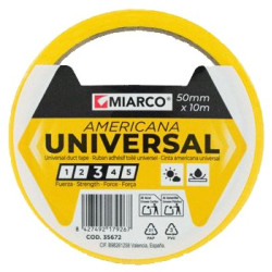 CINTA AMERICANA 50mm x 10Mts. AMARILLO