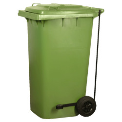 CONTENEDOR INDUSTRIAL VERDE 240L C/PEDAL