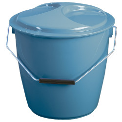 CUBO C/TAPA AZUL 16L