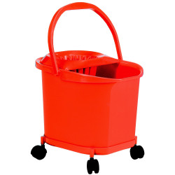 CUBO FREGASUELO SELECTA C/RUEDAS ROJO 16L