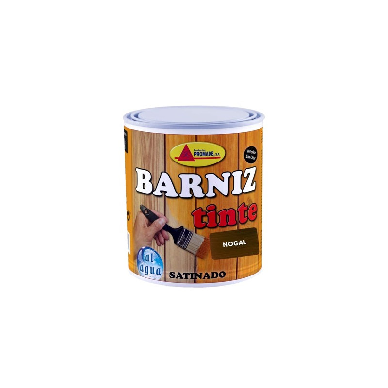 BARNIZ TINTE AGUA SATINADO NOGAL 750ML