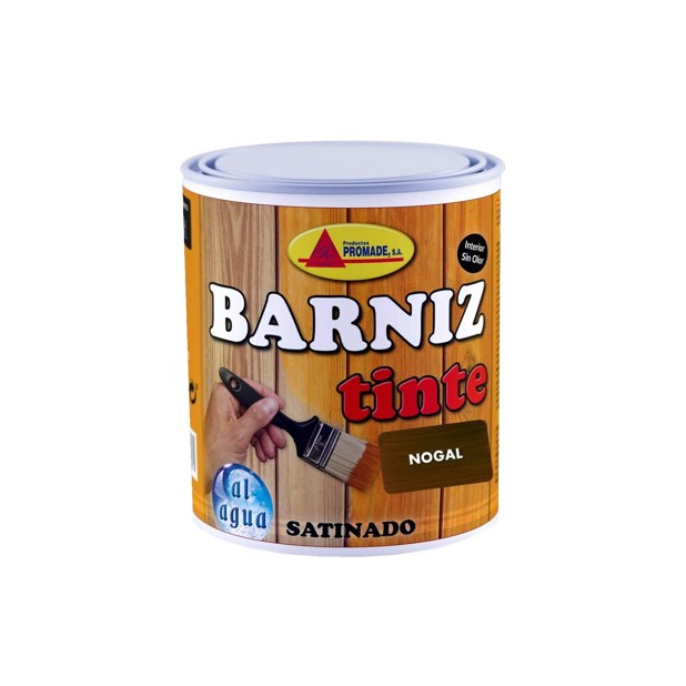 BARNIZ TINTE AGUA SATINADO NOGAL 750ML