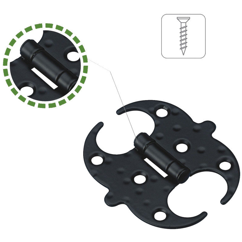 BISAGRA AMIG 553-100 ACERO NEGRO