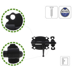 PASADOR AMIG 484-60 ACERO NEGRO