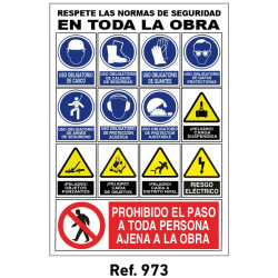 CARTEL COMBINADO VERTICAL 70x100CM MULTIOBRA
