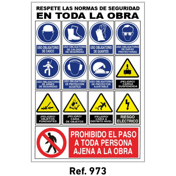 CARTEL COMBINADO VERTICAL 70x100CM MULTIOBRA