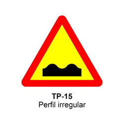 SEÑAL ADVERTENCIA PERFIL IRREGULAR OBRA ECO-50