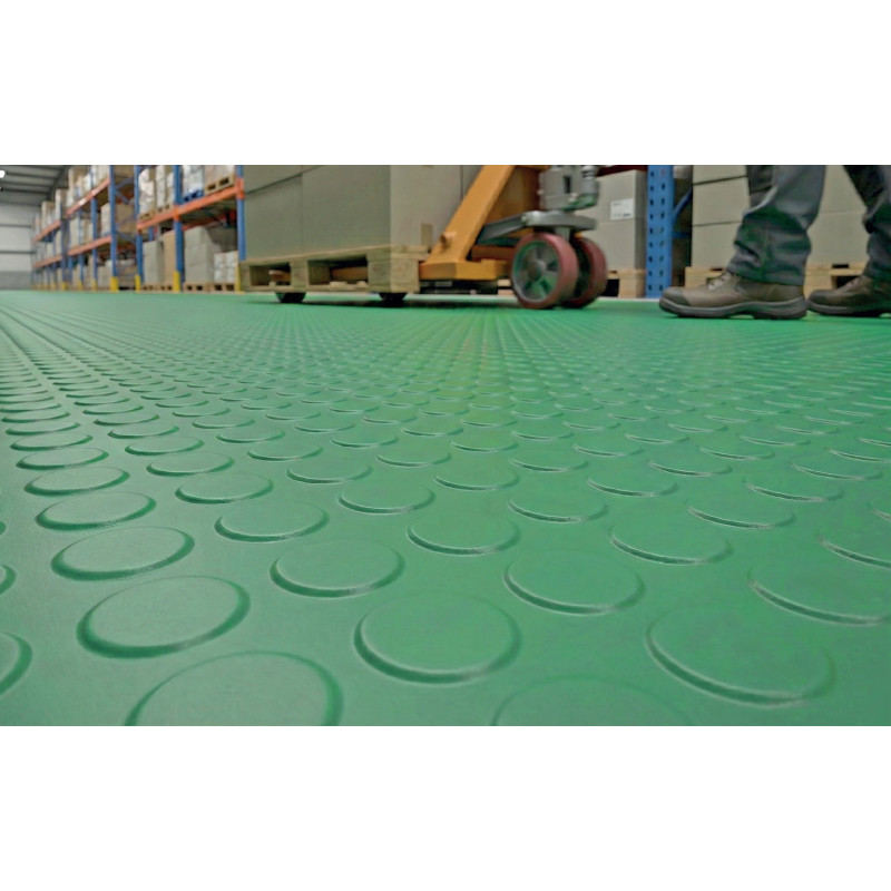 PAVIMENTO PVC CIRCULOS NEGRO 1200x1.6MM R.18MTS (POR MTS)