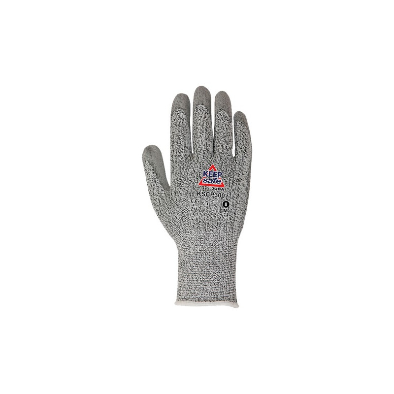 GUANTE POLY REC. PU NEGRO PALMA CORTE 3 T.9