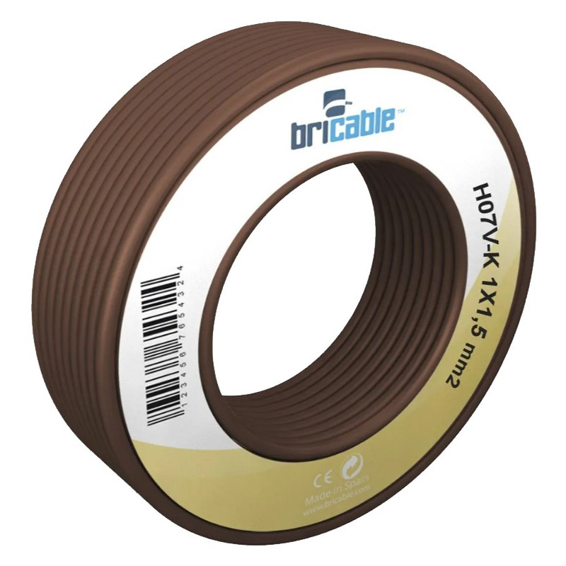 CABLE UNIPOLAR 1x6 HO7Z1-K MARRON R.100M (por Metros)