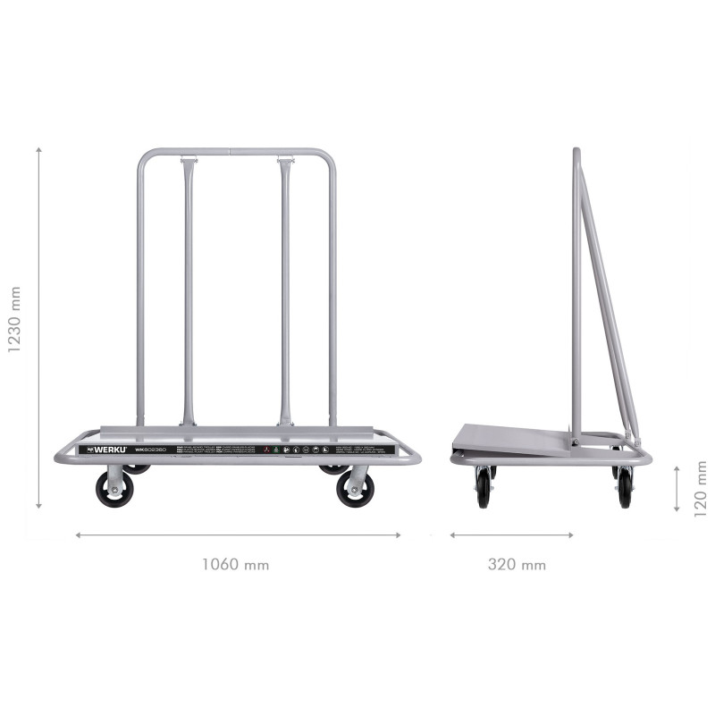 CARRO PLATAFORMA PORTAPANELES-PLACAS 900KG