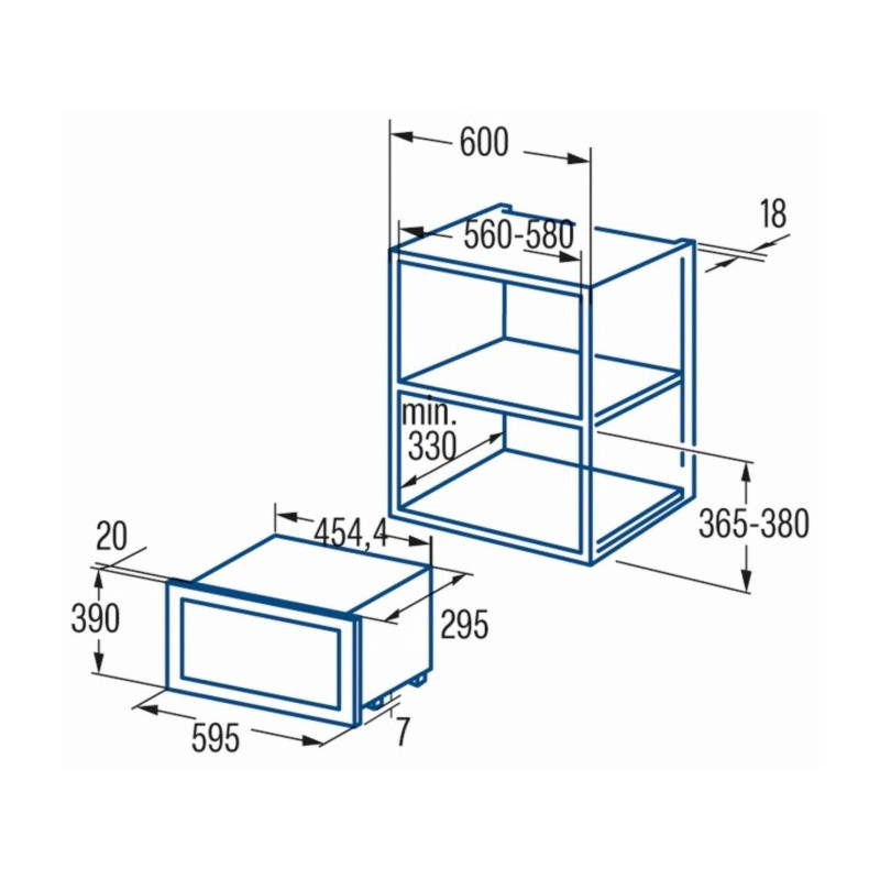 MICROONDAS CATA INTEGRABLE MC 20 D MB
