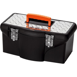 CAJA HERRAMIENTAS PLASTICO 18" C/TAPA INOX. 45x26x22cm
