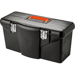 CAJA HERRAMIENTAS PLASTICO 22" C/CIER. METAL 57x26x26cm