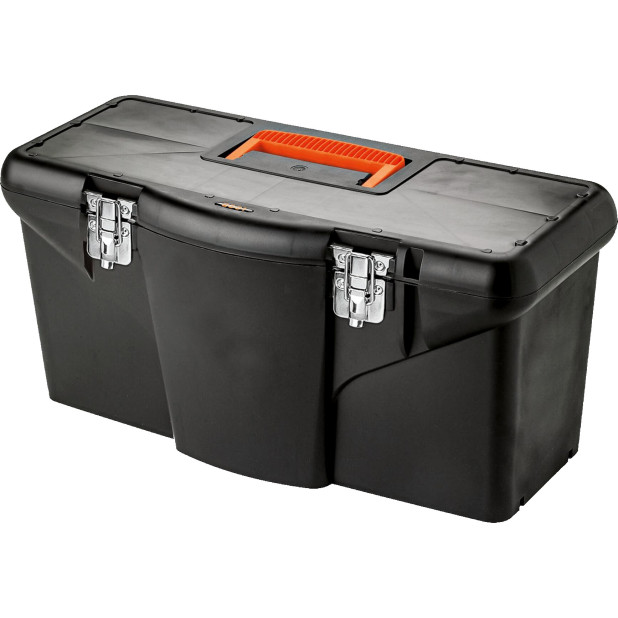 CAJA HERRAMIENTAS PLASTICO 22" C/CIER. METAL 57x26x26cm