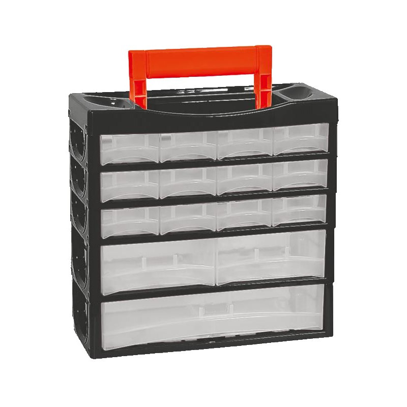 ORGANIZADOR 15 CAJONES PEQ. C/ASA 31,8x13,5x31cm.