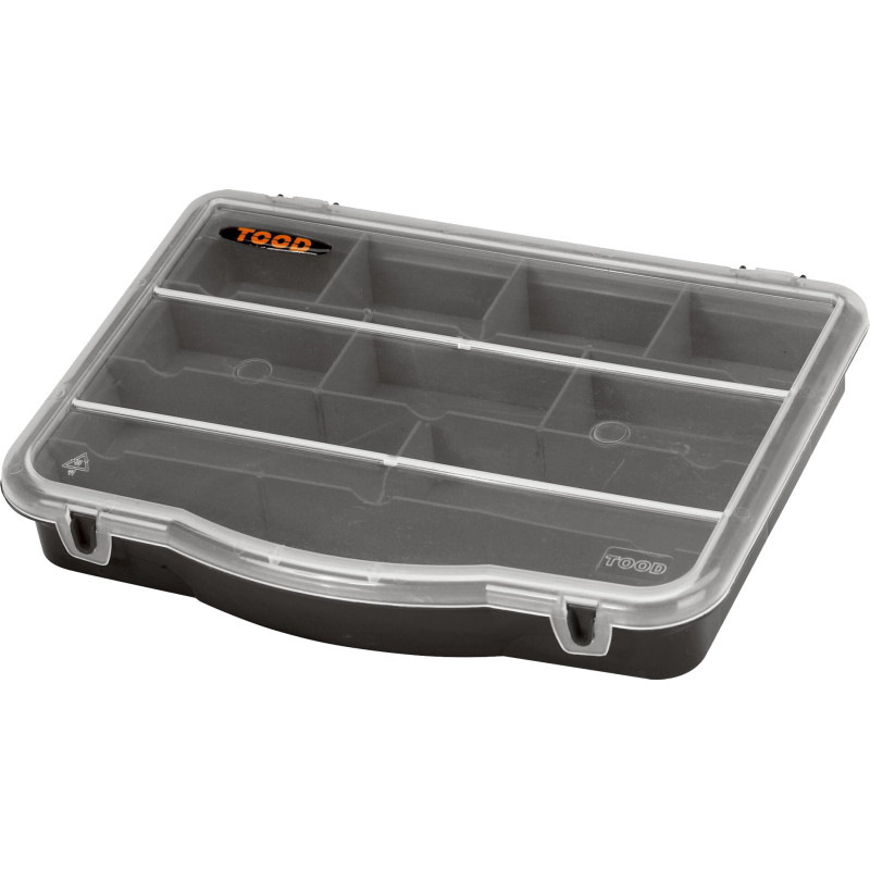 ORGANIZADOR 10 COMPARTIM. FIJOS 24x18x4cm NEGRO