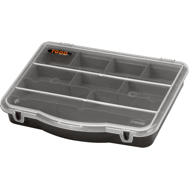 ORGANIZADOR 10 COMPARTIM. FIJOS 24x18x4cm NEGRO