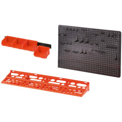 PANEL HERRAMIENTAS C/ESTANTE+GANCHOS CAJAS 57x39x8cm PG1192