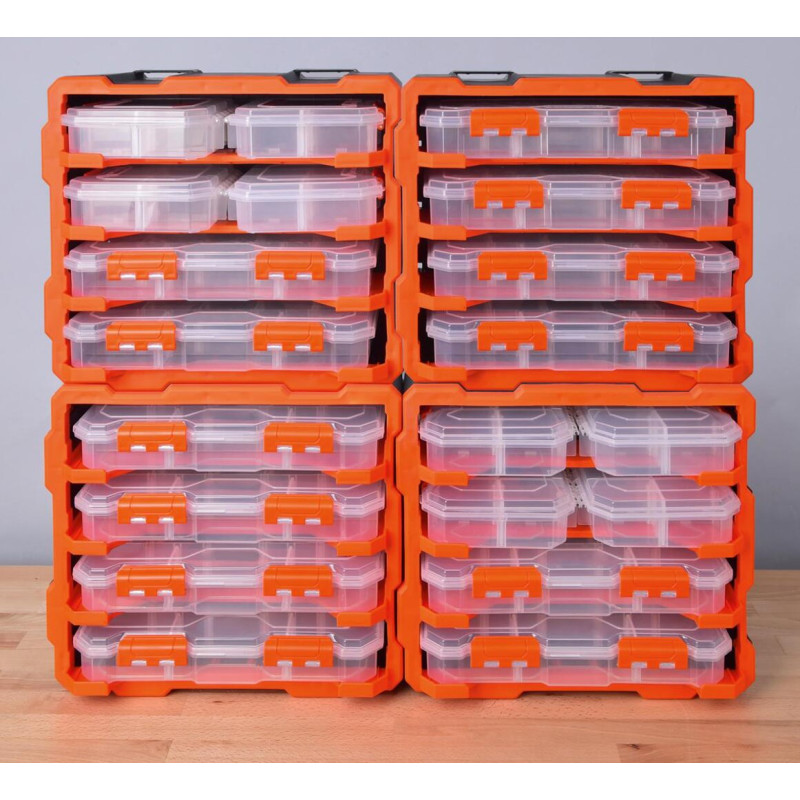 CONTENEDOR PLAST. C/6 ORGAN. EXTRAIBLES 38x18x32cm MR638