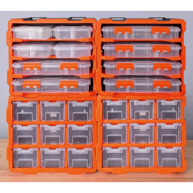 CONTENEDOR PLAST. C/9 CAJAS EXTRAIBLES 38x17x32cm MR938