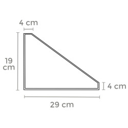 ESCUADRA TRIANGULAR BALDA 18/235 NEGRO PORO